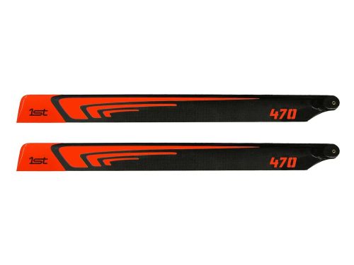 1st Main Blades CFK 470mm FBL (Orange) – 1stB470-O 1st RC www.hely-shop.co.uk